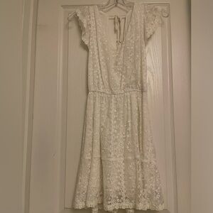 Cupcakes and cashmere white lace mini dress, size XS